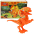 Klocki Konstrukcyjne Dinozaury - pomarańczowy-74002