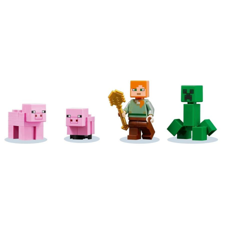 Lego Minecraft Dom W Kształcie Świni Alex 21170-74895