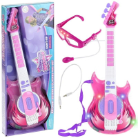 Gitara Rockowa Elektryczna z Mikrofonem dla Dzieci