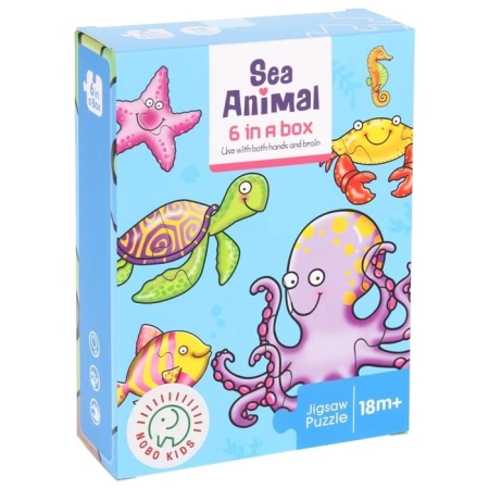 Puzzle Baby 12 el. Zwierzęta Morskie Żółw Rybka-77351