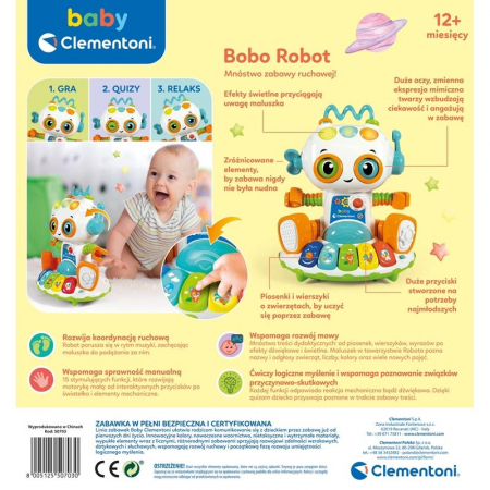 Clementoni Baby Interaktywny Robot Bobo 50703-77765