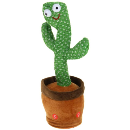 Śpiewający Tańczący Kaktus Mówi Powtarza LED USB-79414