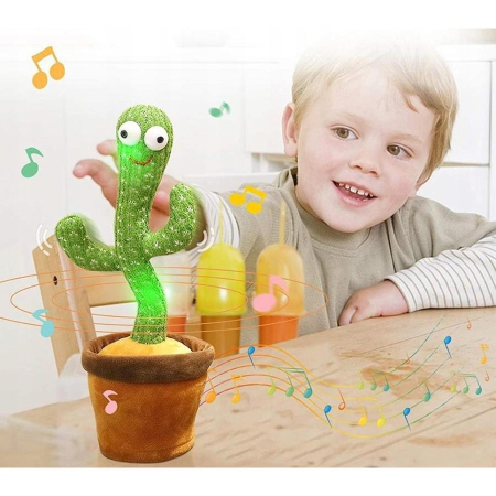 Śpiewający Tańczący Kaktus Mówi Powtarza LED USB-79892