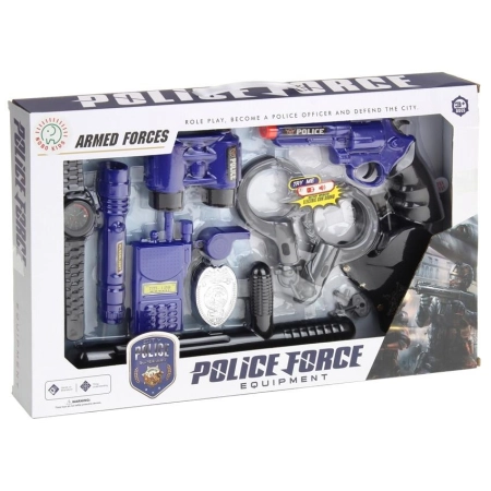 Zestaw Strój Policyjny Policjant Pistolet Kajdanki-82725