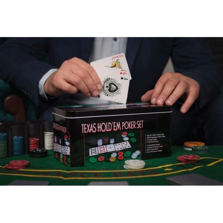 Zestaw 200 Żetonów Pokera BlackJack Gra Karty Mata-84271