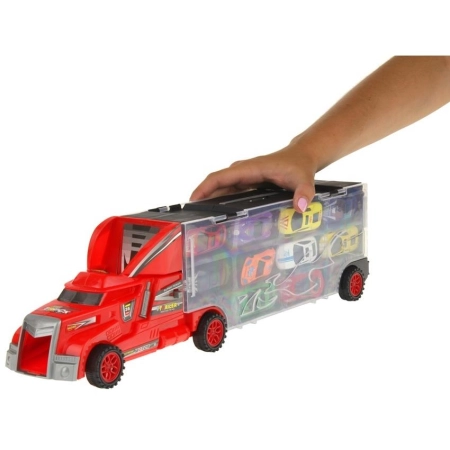 Ciężarówka Tir Laweta z Przyczepą - czerwona-84530