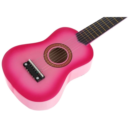 Gitara Drewniana Klasyczna 6-Strunowa - różowa-84646