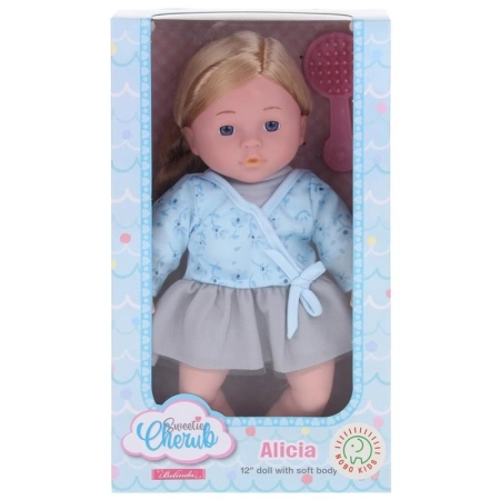 Lalka w Sukience Bobas Miękka Przytulanka 30 cm-87407