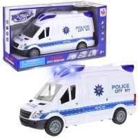 Samochód Policyjny Radiowóz z Napędem Policja Auto Van Światło Dźwięk
